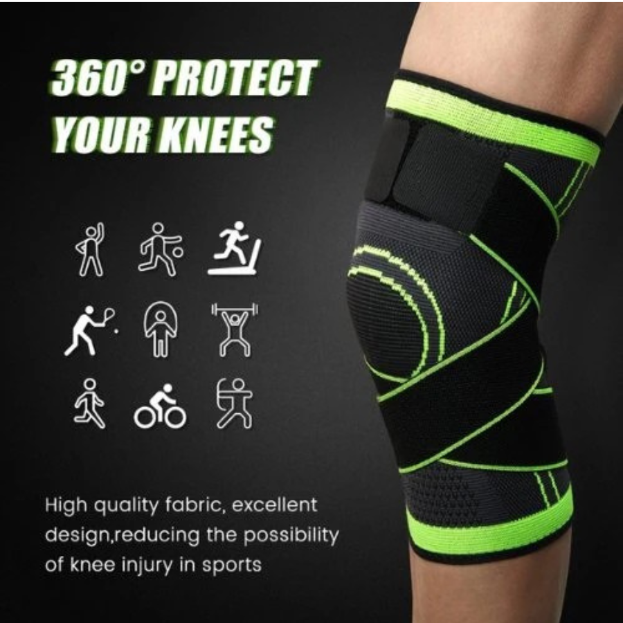 Supportive Knee Brace with Compression Wrap