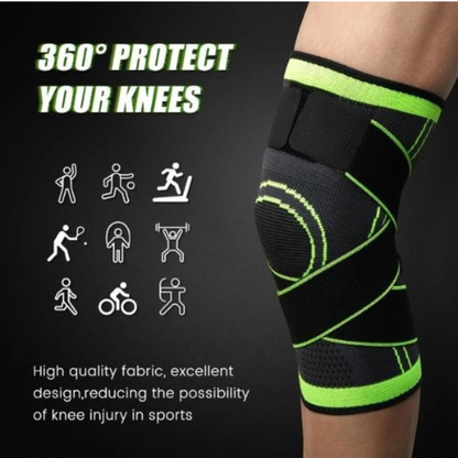 Supportive Knee Brace with Compression Wrap