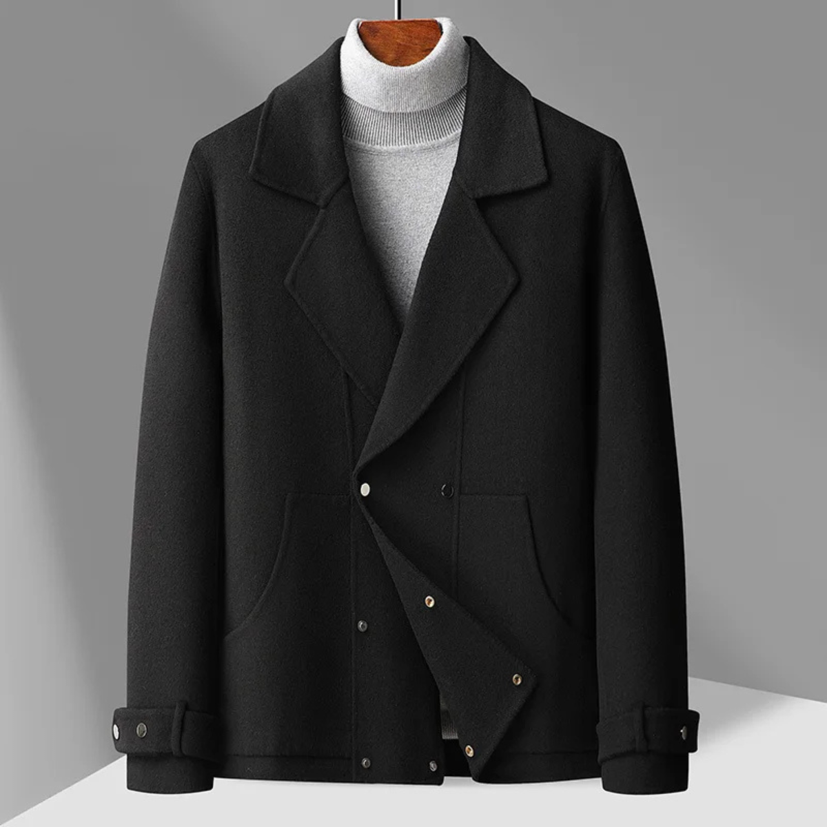Men's Wool Blend Double Breasted Peacoat