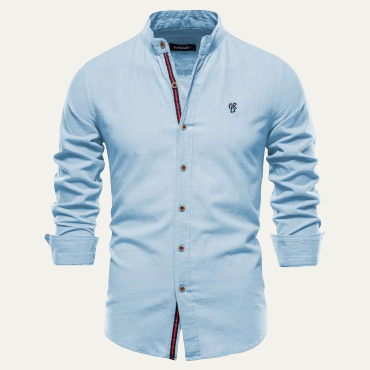 Men's Slim Fit Stand Collar Business Shirt