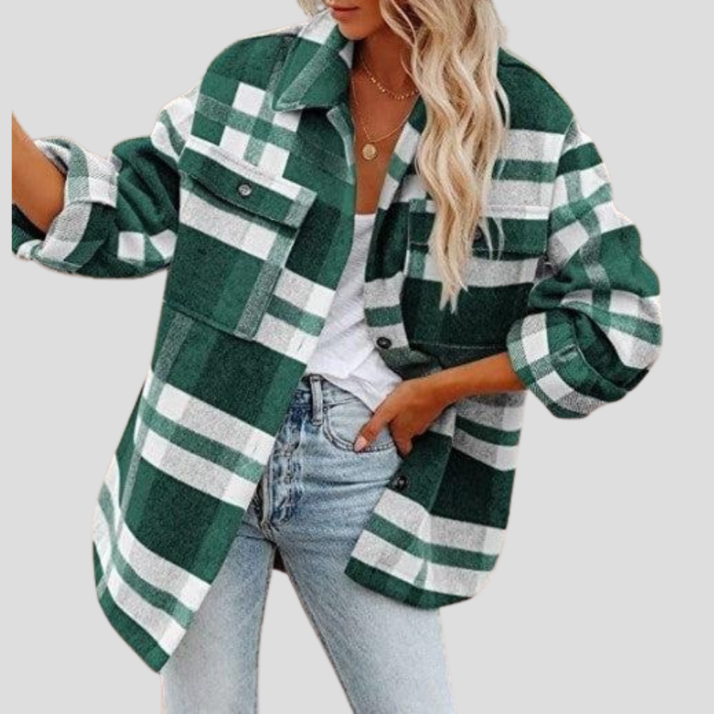 Women's Plaid Flannel Shirt - VibreMode