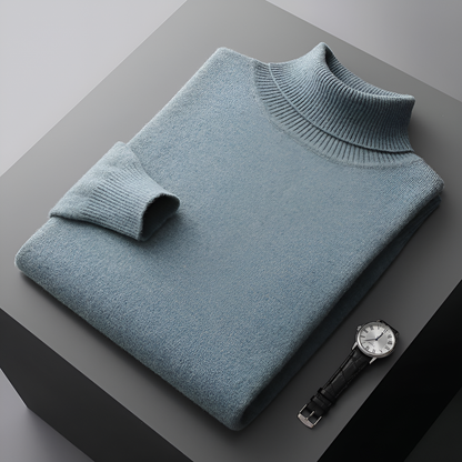Men's Fine Wool Turtleneck Sweater