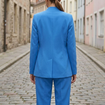 Women’s Blazer Set Tailored Belted Two Piece Suit