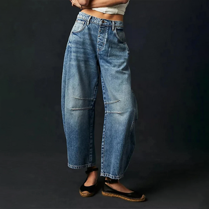 Comfy Women's High Waist Wide Leg Jeans Loose Fit Denim