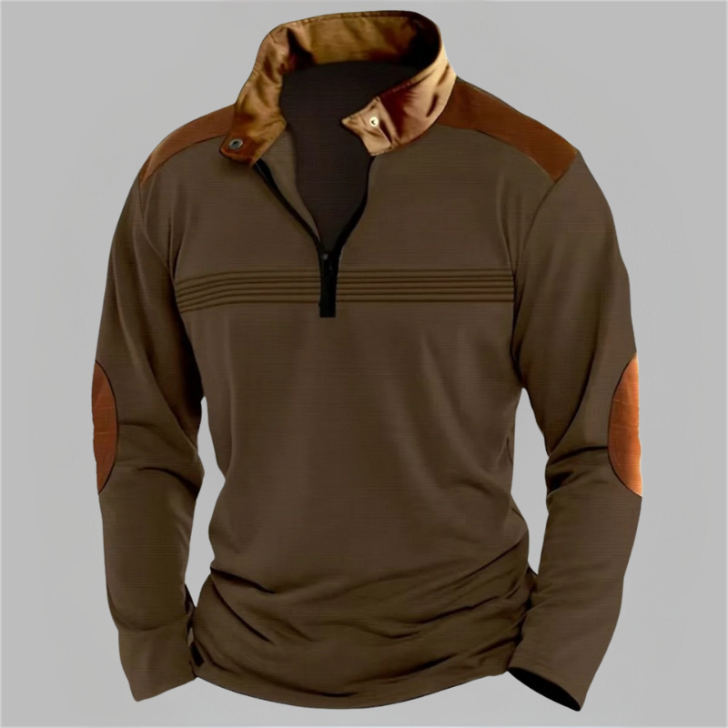 Contrast Color Male Sweatshirt Jacket