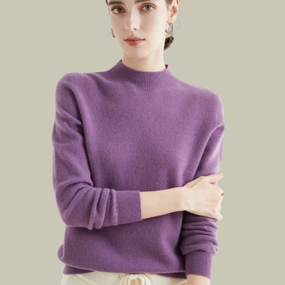 Soft Pink Simple Crew Neck Sweater - VibreMode