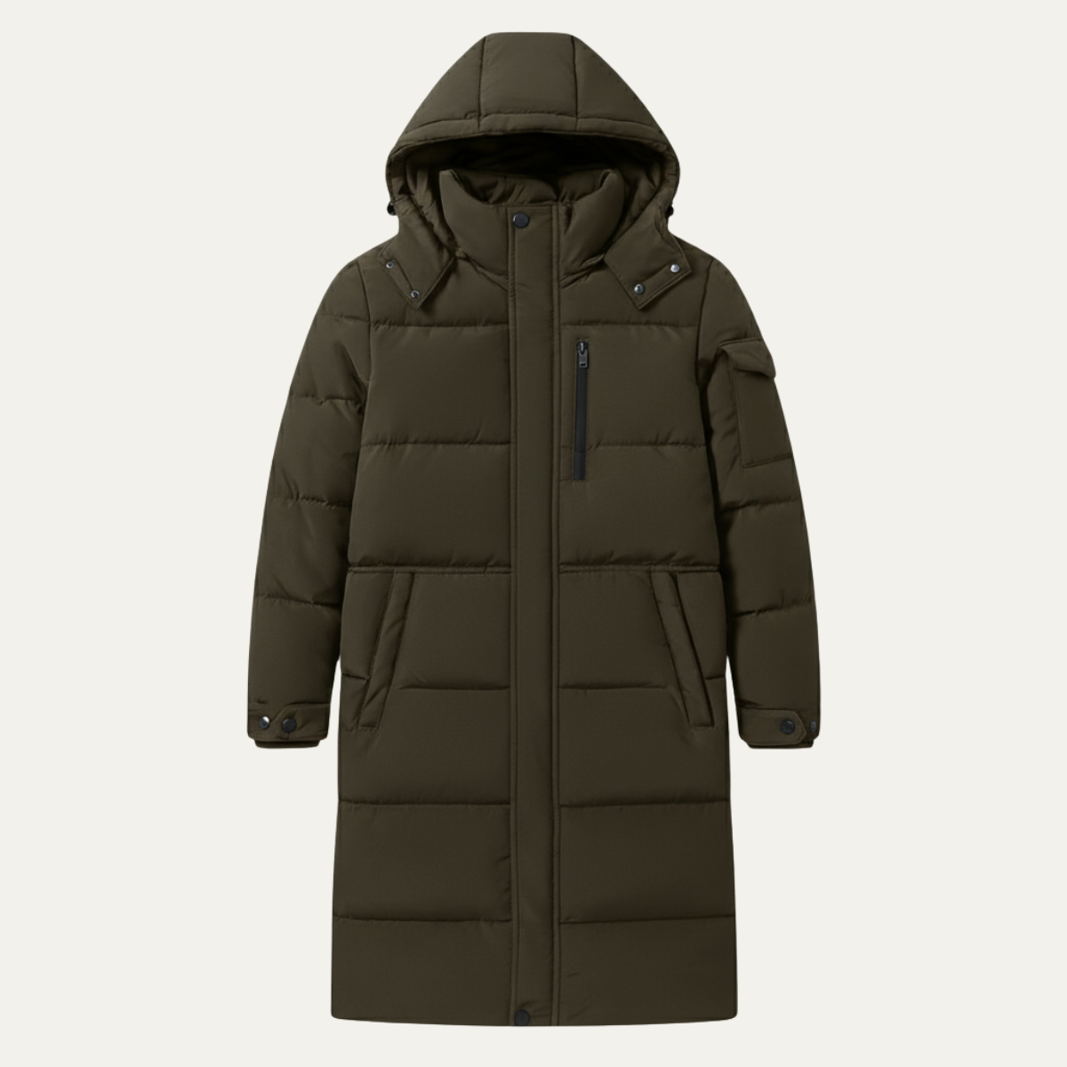 Men's Thermal Longline Puffer Coat Black