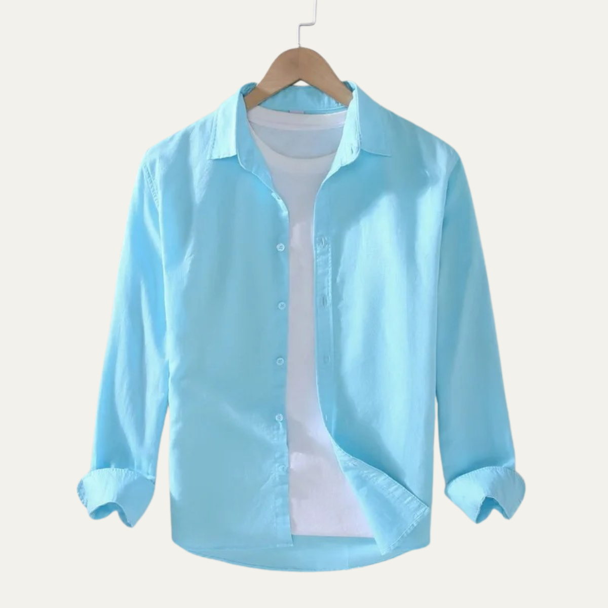 Men's Linen Cotton Shirt Summer Retro Style
