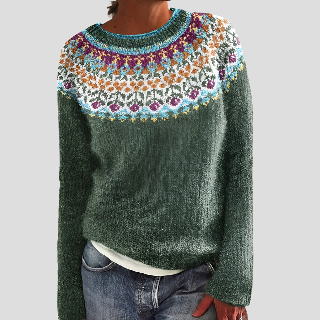 Women's Sweater Garden Pattern