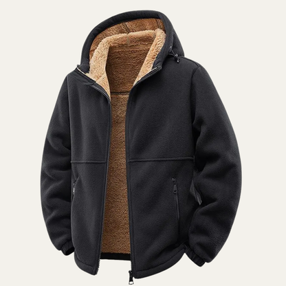 Men's Soft Shell Fleece Hooded Jacket