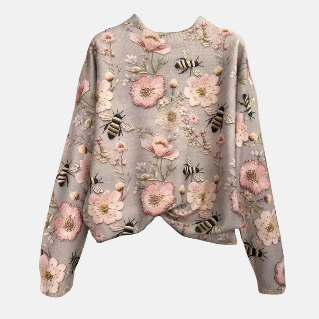 Women's 3D Floral Knit Sweater