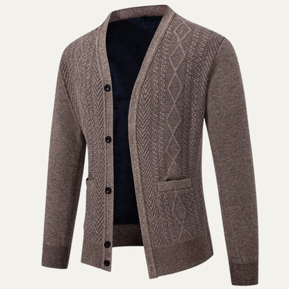 Men's Soft Knit V Neck Cardigan