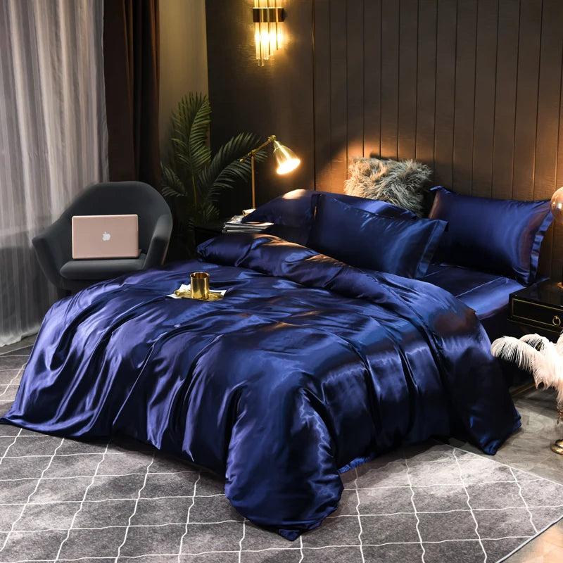 Satin Bedding Set Soft Elegant Design - VibreMode