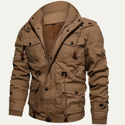 Men's Thick Warm Hooded Utility Jacket