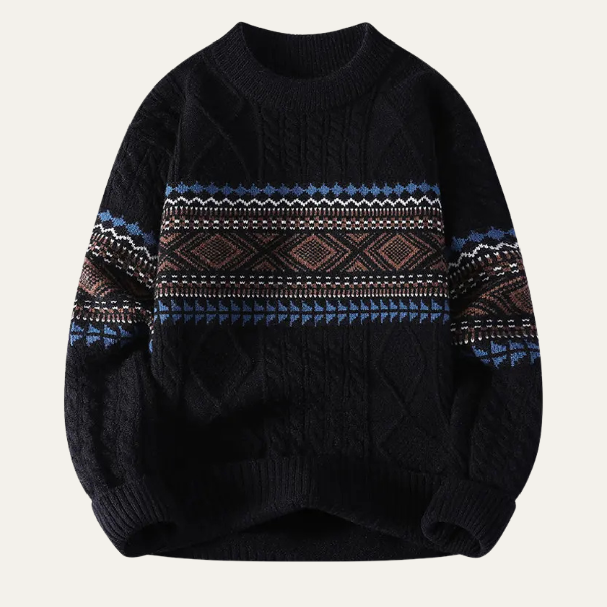 Men's Knitted Winter Sweater Nordic Pattern