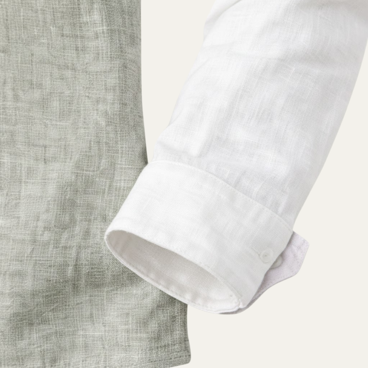 Men's Linen Blend Deep V Neck Shirt Lightweight