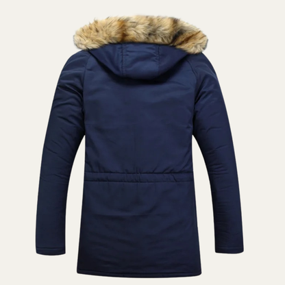 Men's Thick Winter Parka Jacket Fur Collar