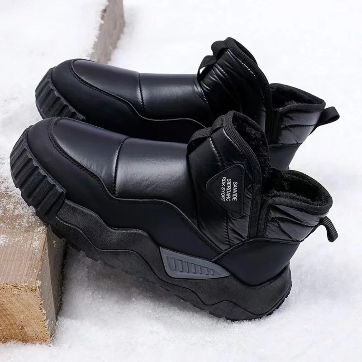 Men's Insulated Snow Boots Anti Slip Waterproof