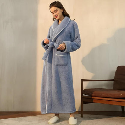 Soft Fleece Bathrobe Warm Comfortable - VibreMode
