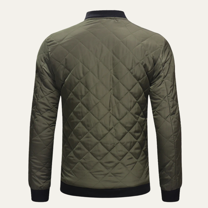Men's Lightweight Quilted Bomber Jacket Zip Up