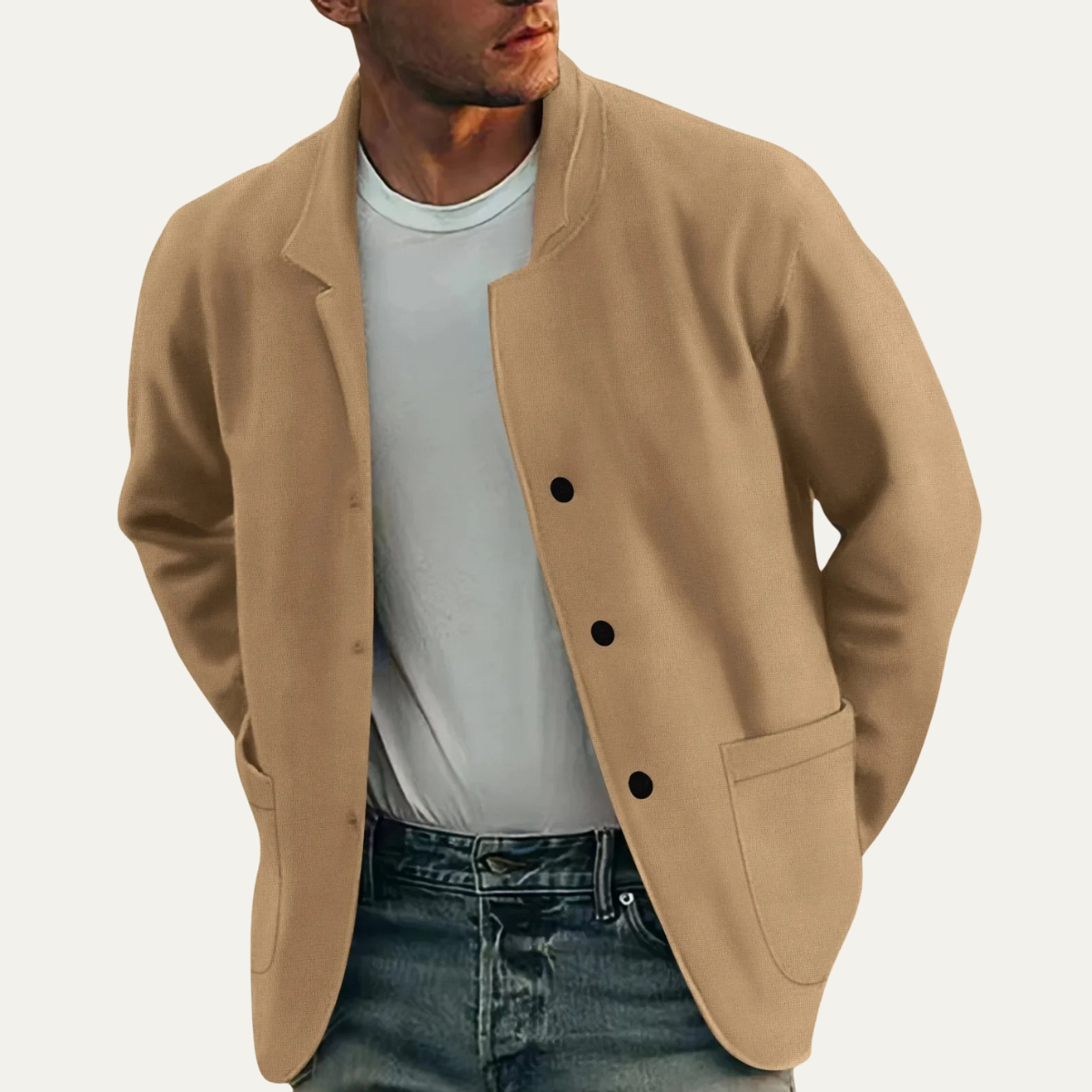 Mens Lightweight Blazer Jacket Beechwood