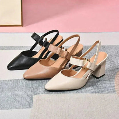 Classic Low Block Heel Mary Jane Shoes