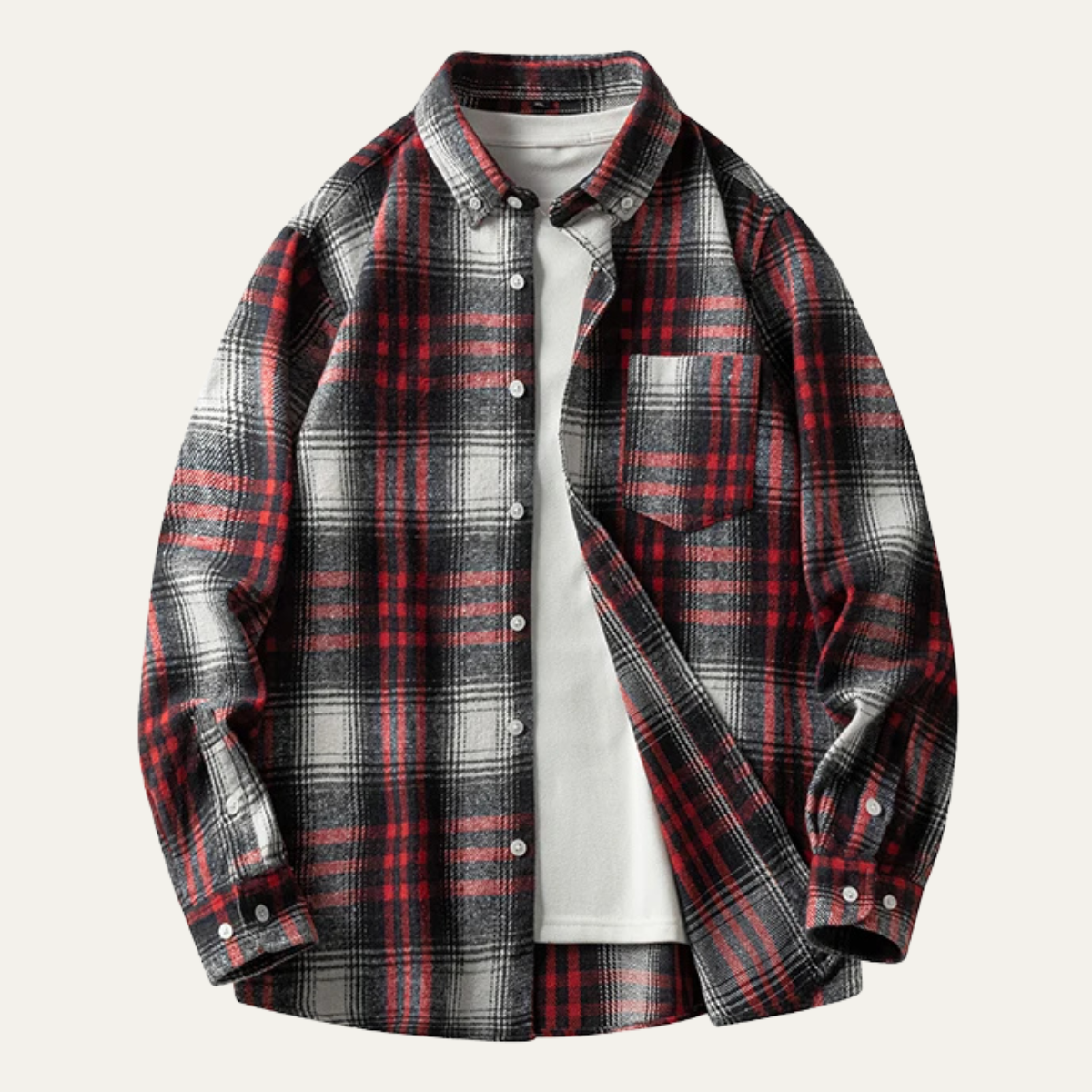 Men's Plaid Flannel Shirt Lightweight