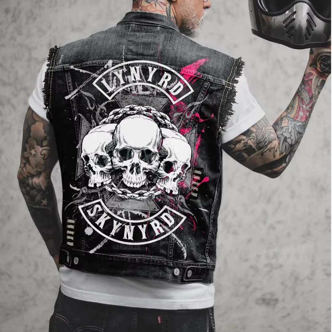 Men's Denim Vest Retro Style