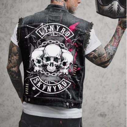Men's Denim Vest Retro Style