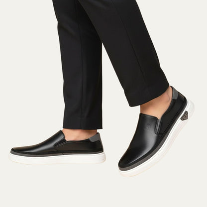 Men's Slip On Shoes Casual Leather Brown