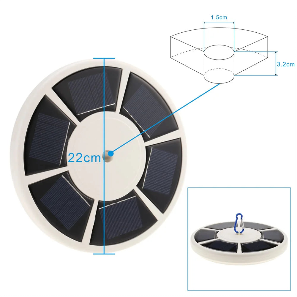 Solar Powered Flagpole Light 26 LEDs