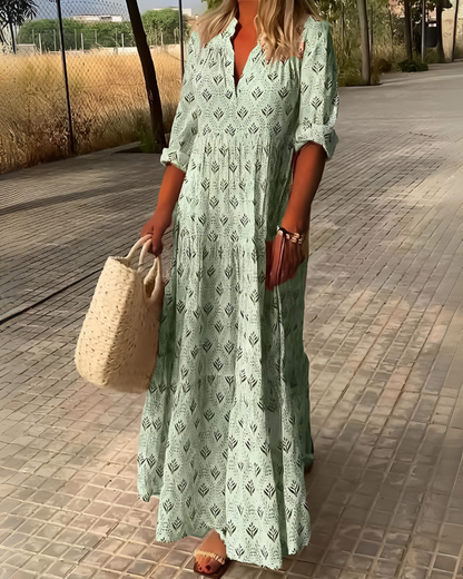 Boho Long Dress Floral Print