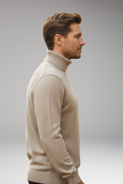 Men's High Neck Knitted Sweater