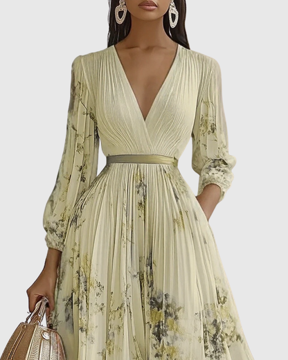 Elegant Floral Sleeveless Midi Dress for Women