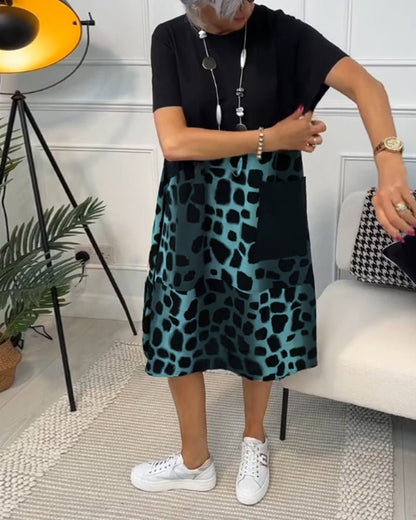 Vibrant Multi Color Knee Length Dress