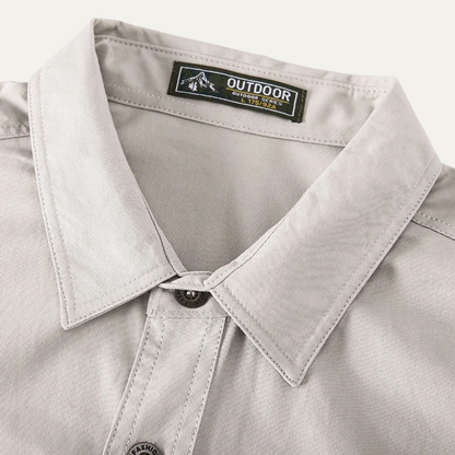 Men's Cotton Cargo Shirt Casual Button Up
