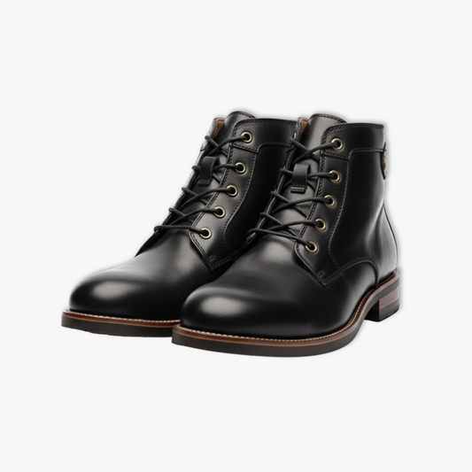 Personalized Vintage Leather Dress Boots for Men - VibreMode