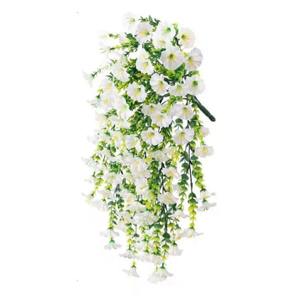 Artificial Morning Glory Flower Hanging Decor UV Resistant