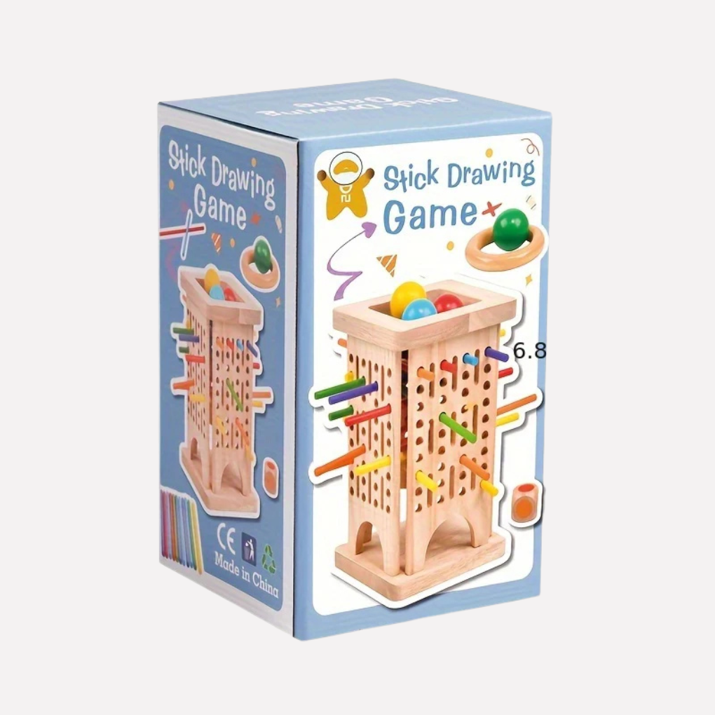 Wooden Tower Peg Solitaire Game