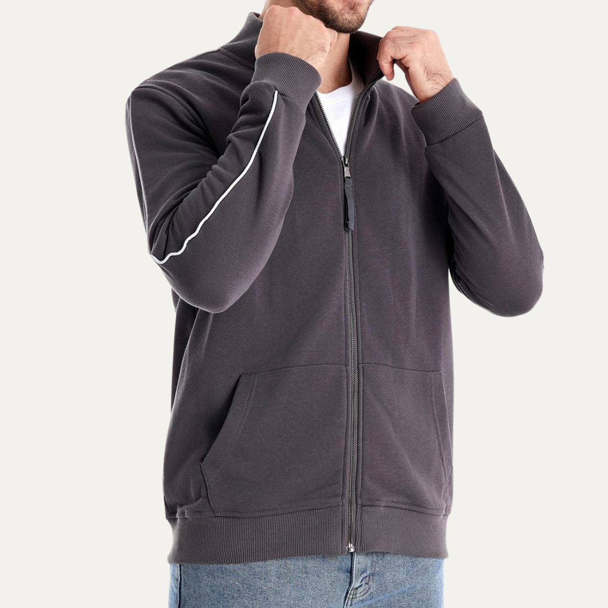 Men's Casual Zip Up Jacket Lightweight