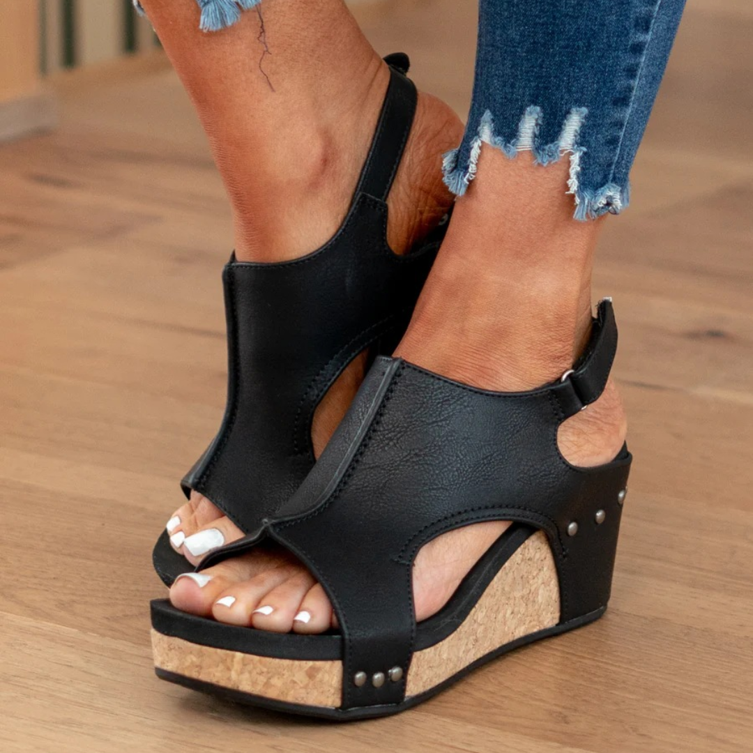 Women's Platform Wedge Sandals Open-Toe