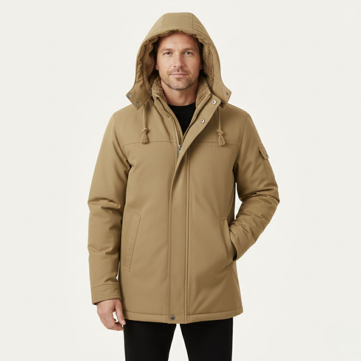 Men's Modern Parka Winter Jacket With Hood