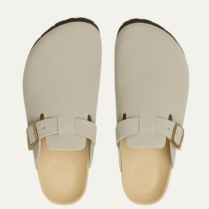 Men's Suede Moccasin Slippers Gray