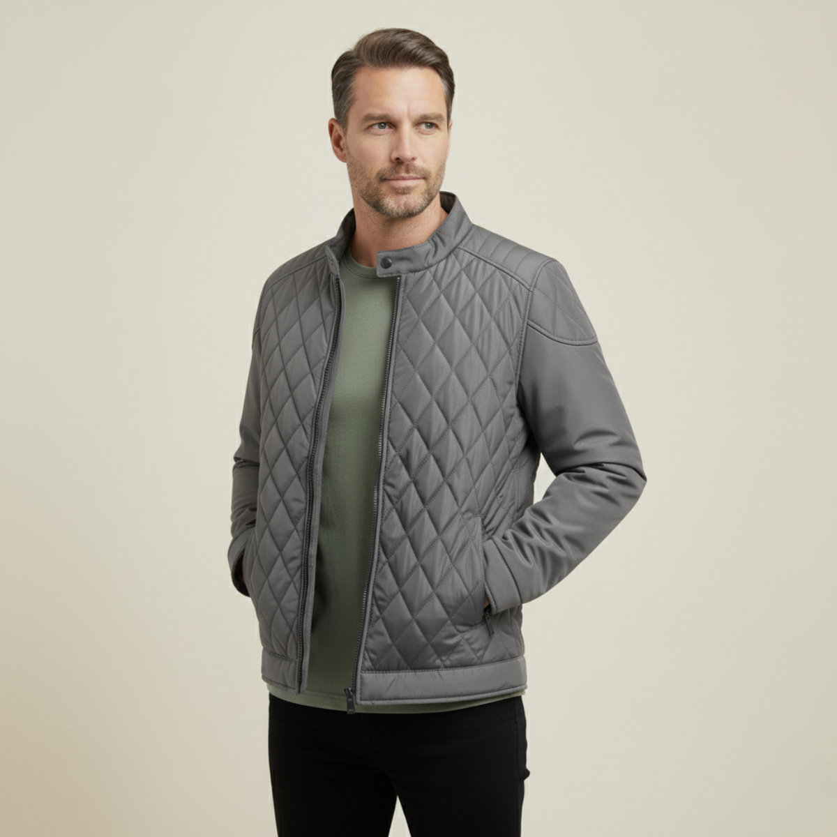 Men's Lightweight Quilted Padded Jacket