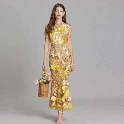 Women's Lace Prom Dress Embroidered