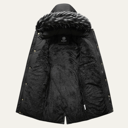Ragusa Men's Detachable Fur Hooded Parka Jacket