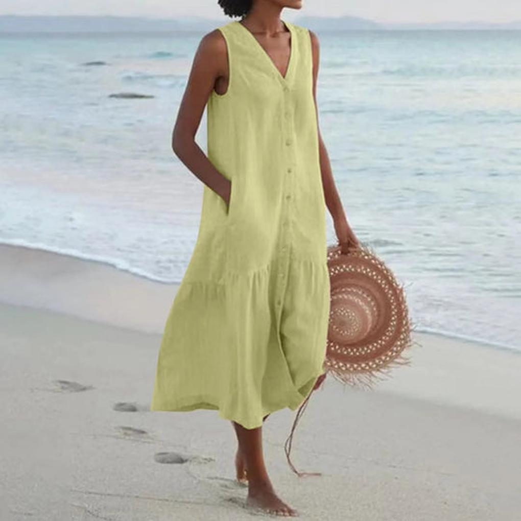 Women's V-Neck Dress Elegant Everyday Wear