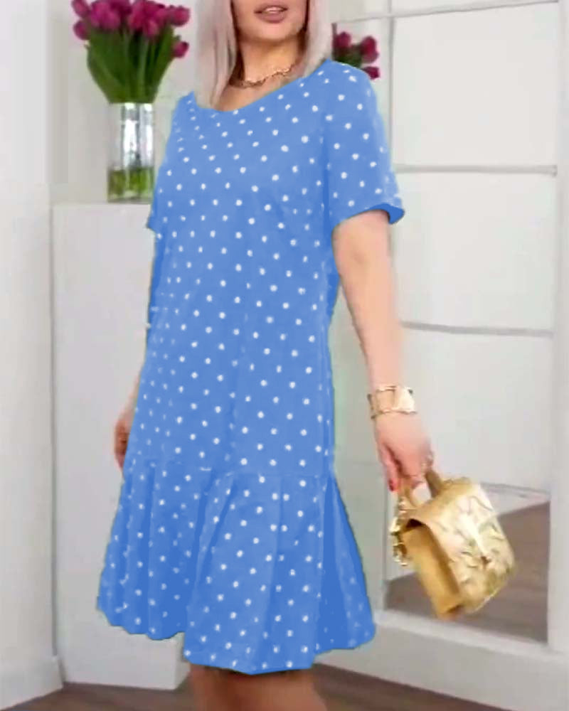 Fun Dot Pattern Summer Dress