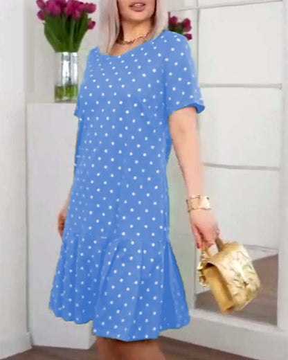 Fun Dot Pattern Summer Dress