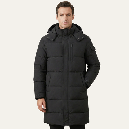 Men's Thermal Longline Puffer Coat Black
